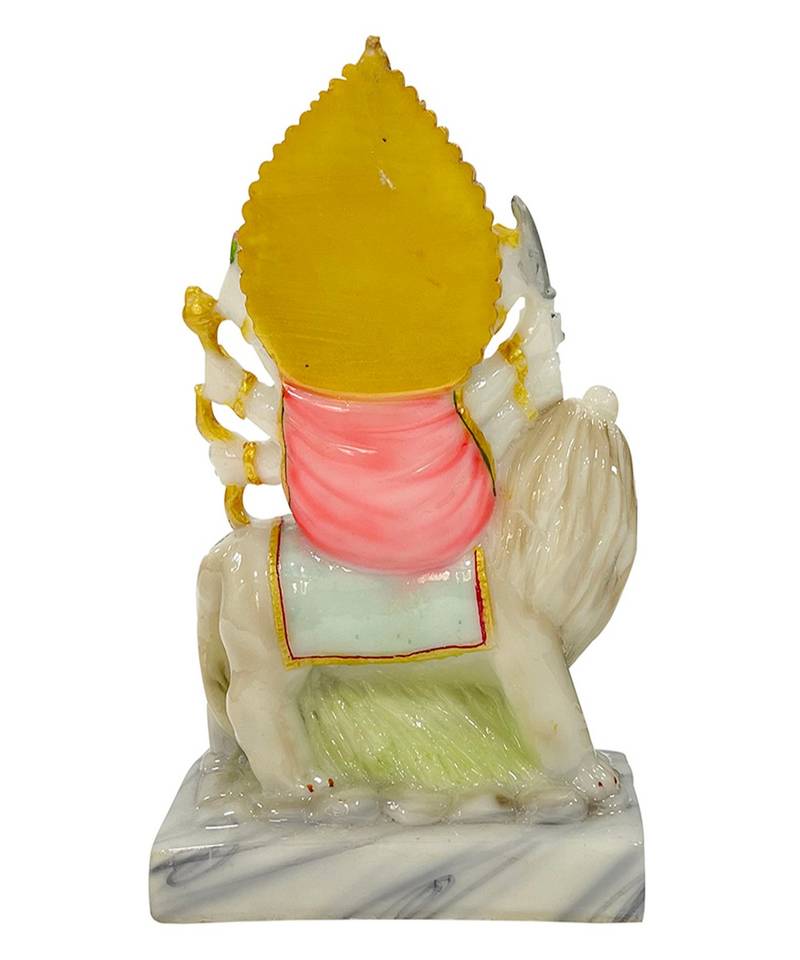 Chaque Decor  Sherawali Mata Handpainted Idol For Success & Gifts/Pooja Room/Home Decoration