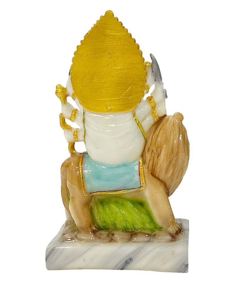 Chaque Decor  Sherawali Mata Handpainted Idol For Success & Gifts/Pooja Room/Home Decoration