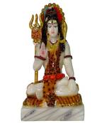 Chaque Decor  Shiv Ji Handpainted Idol For Success & Gifts/Pooja Room/Home Decoration