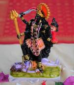 Chaque Decor  Kali Handpainted Idol For Success & Gifts/Pooja Room/Home Decoration