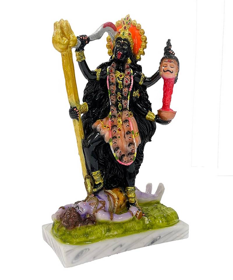 Chaque Decor  Kali Handpainted Idol For Success & Gifts/Pooja Room/Home Decoration