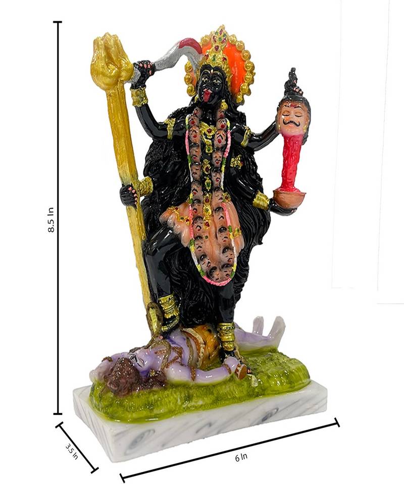 Chaque Decor  Kali Handpainted Idol For Success & Gifts/Pooja Room/Home Decoration