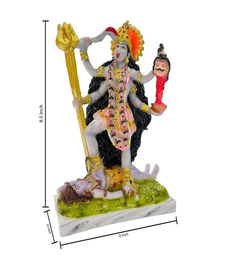 Chaque Decor  Kali Handpainted Idol For Success & Gifts/Pooja Room/Home Decoration