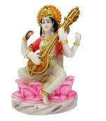 Chaque Decor  Saraswati Handpainted Idol For Success & Gifts/Pooja Room/Home Decoration