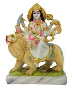 Chaque Decor  Sherawali Mata Handpainted Idol For Success & Gifts/Pooja Room/Home Decoration