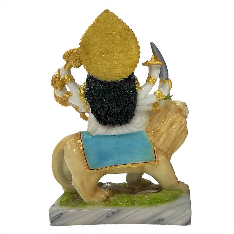 Chaque Decor  Sherawali Mata Handpainted Idol For Success & Gifts/Pooja Room/Home Decoration