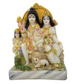 Chaque Decor  Shiv Parivar Handpainted Idol For Success & Gifts/Pooja Room/Home Decoration