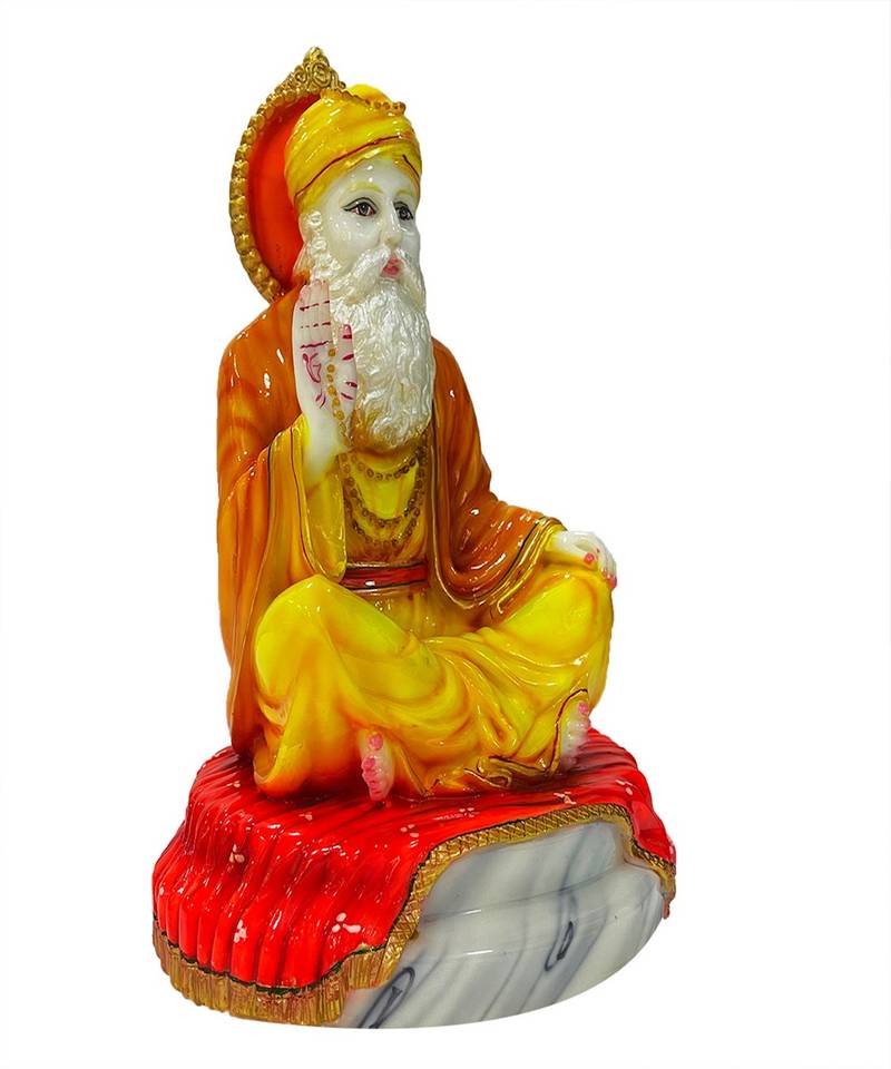 Chaque Decor  Guru Nanak Handpainted Idol For Success & Gifts/Pooja Room/Home Decoration