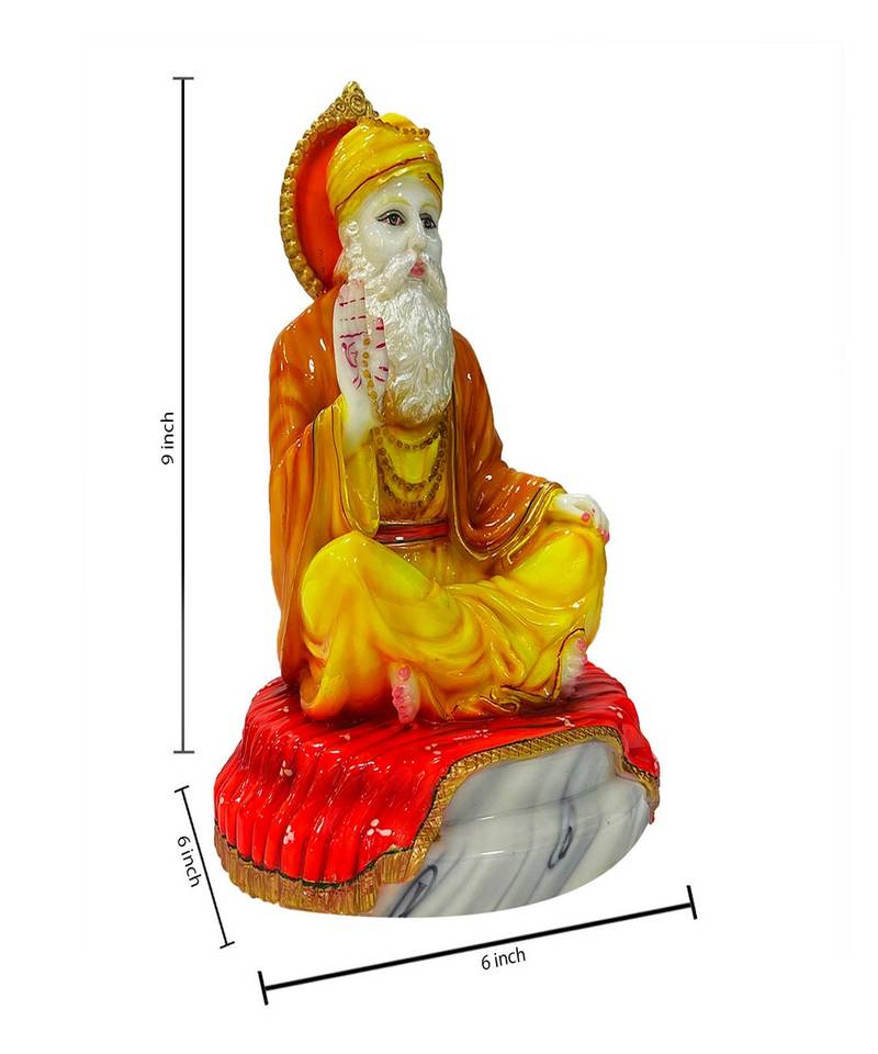 Chaque Decor  Guru Nanak Handpainted Idol For Success & Gifts/Pooja Room/Home Decoration
