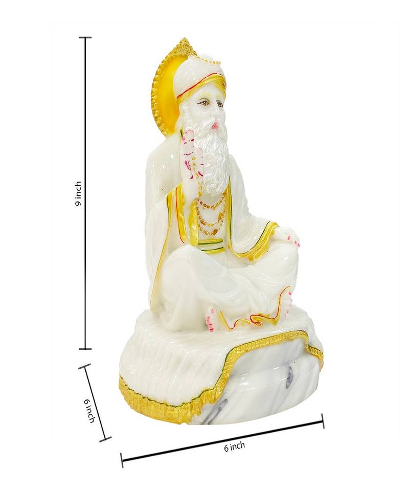 Chaque Decor  Guru Nanak Handpainted Idol For Success & Gifts/Pooja Room/Home Decoration