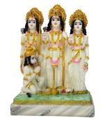 Chaque Decor  Ram Darbar Handpainted Idol For Success & Gifts/Pooja Room/Home Decoration
