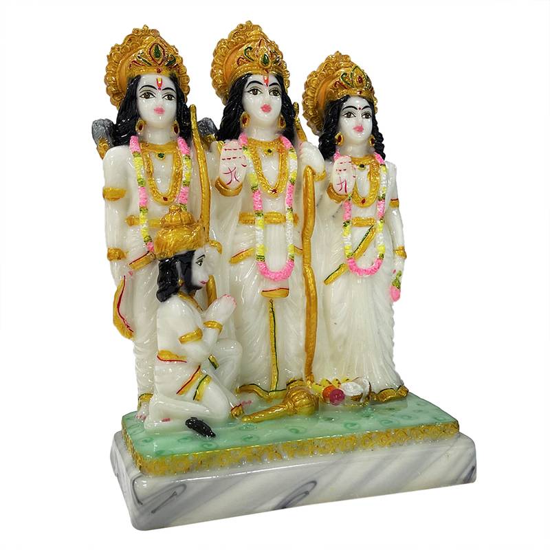 Chaque Decor  Ram Darbar Handpainted Idol For Success & Gifts/Pooja Room/Home Decoration