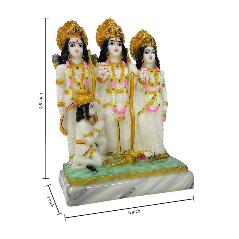Chaque Decor  Ram Darbar Handpainted Idol For Success & Gifts/Pooja Room/Home Decoration
