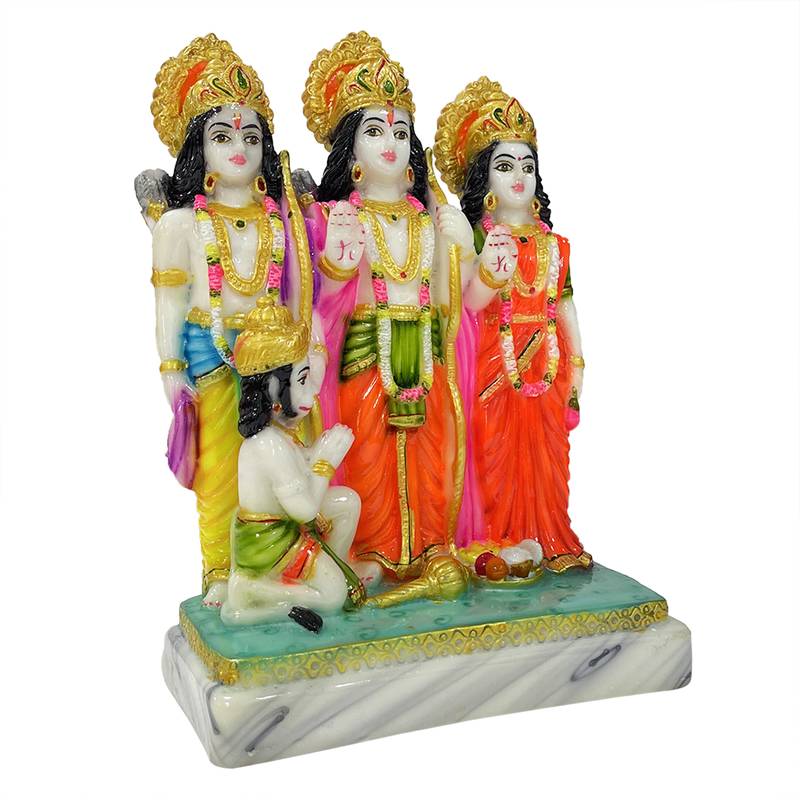 Chaque Decor  Ram Darbar Handpainted Idol For Success & Gifts/Pooja Room/Home Decoration