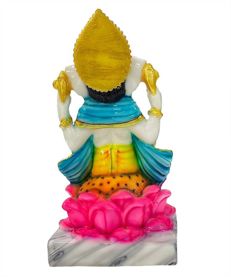 Chaque Decor  Ganesh Handpainted Idol For Success & Gifts/Pooja Room/Home Decoration
