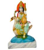 Chaque Decor  Saraswati Handpainted Idol For Success & Gifts/Pooja Room/Home Decoration