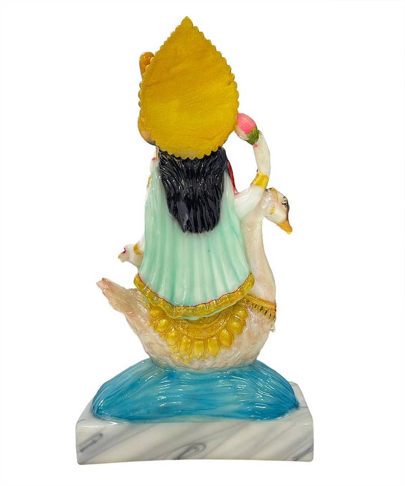 Chaque Decor  Saraswati Handpainted Idol For Success & Gifts/Pooja Room/Home Decoration