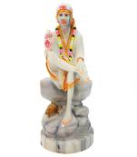 Chaque Decor  Sai Baba Handpainted Idol For Success & Gifts/Pooja Room/Home Decoration