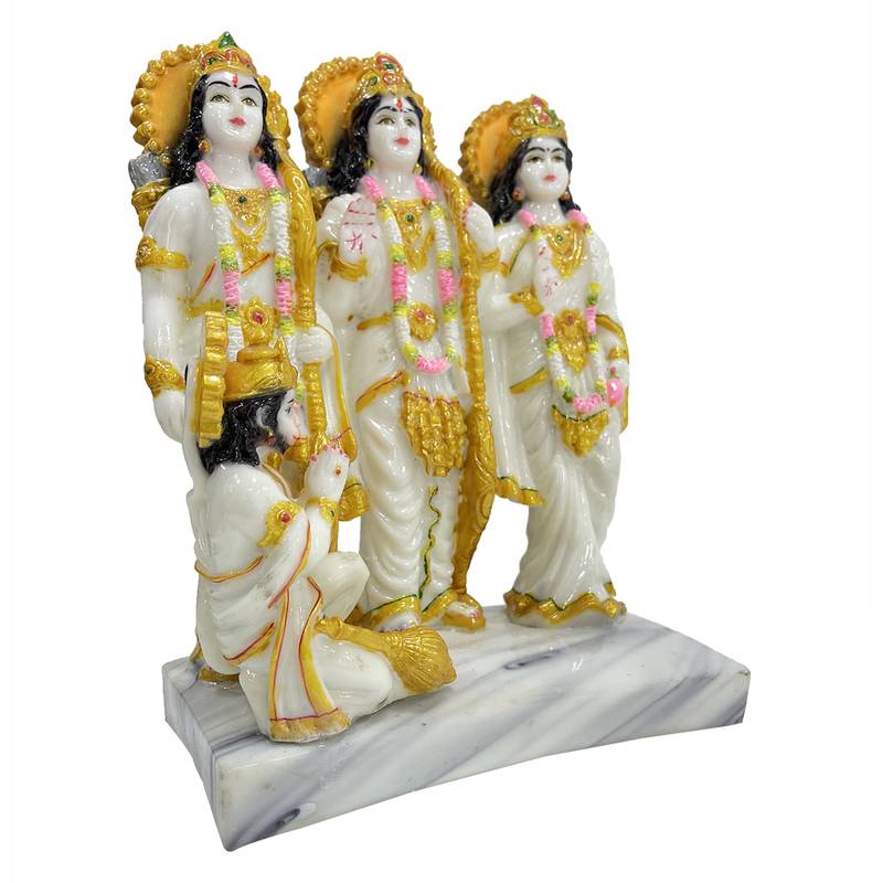 Chaque Decor  Ram Darbar Handpainted Idol For Success & Gifts/Pooja Room/Home Decoration