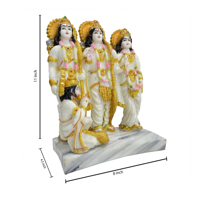 Chaque Decor  Ram Darbar Handpainted Idol For Success & Gifts/Pooja Room/Home Decoration