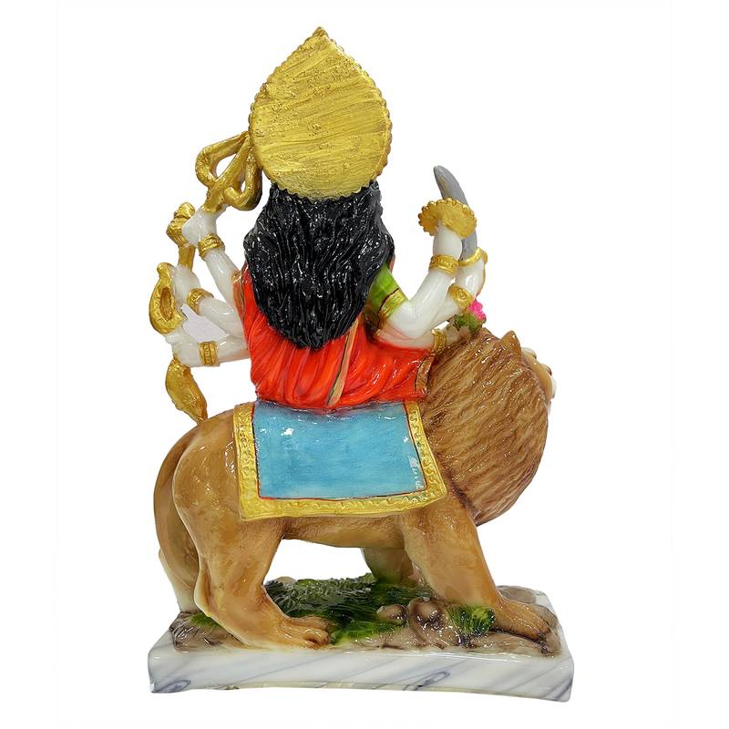 Chaque Decor  Sherawali Mata Handpainted Idol For Success & Gifts/Pooja Room/Home Decoration