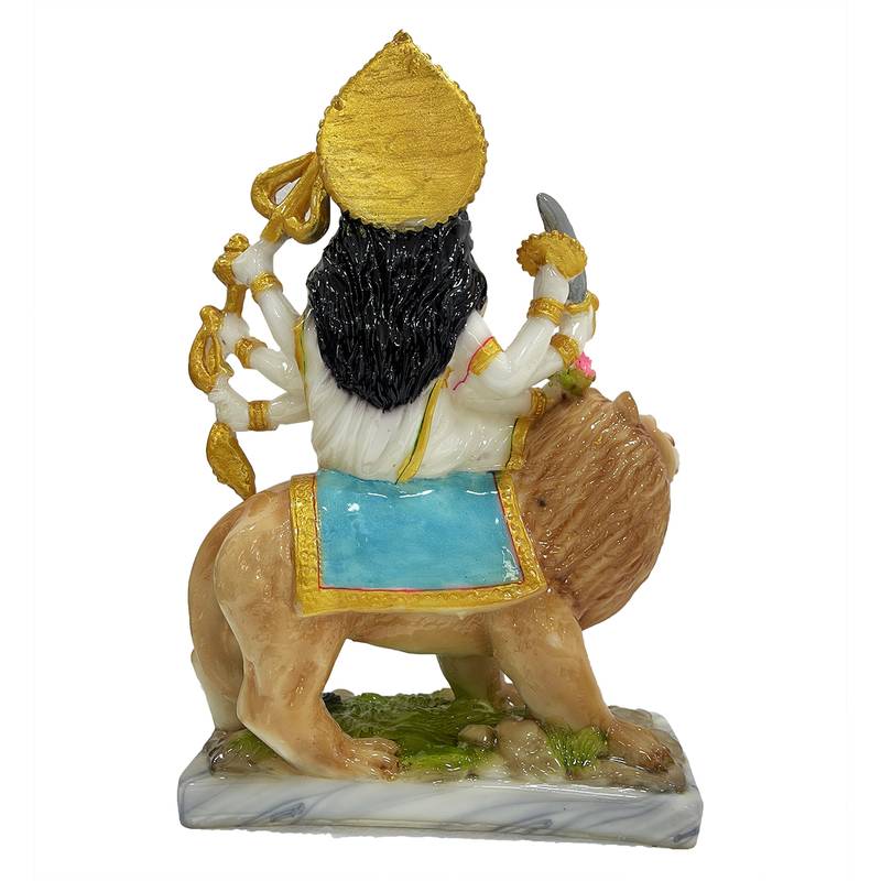 Chaque Decor  Sherawali Mata Handpainted Idol For Success & Gifts/Pooja Room/Home Decoration