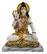 Chaque Decor  Shiv Ji Handpainted Idol For Success & Gifts/Pooja Room/Home Decoration