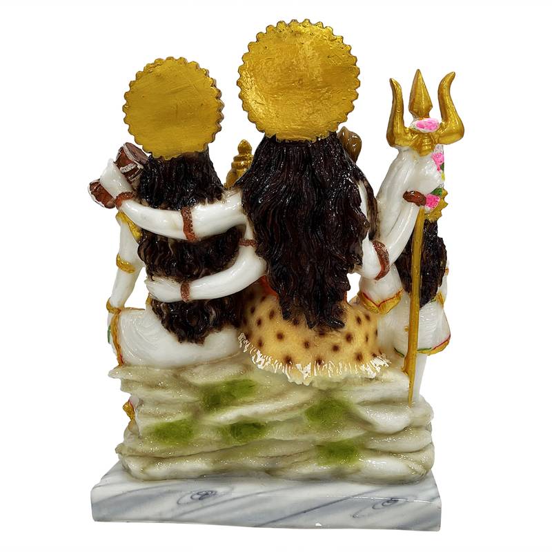 Chaque Decor  Shiv Parivar Handpainted Idol For Success & Gifts/Pooja Room/Home Decoration
