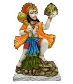 Chaque Decor  Parvat Hanuman Handpainted Idol For Success & Gifts/Pooja Room/Home Decoration