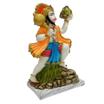 Chaque Decor  Parvat Hanuman Handpainted Idol For Success & Gifts/Pooja Room/Home Decoration 2