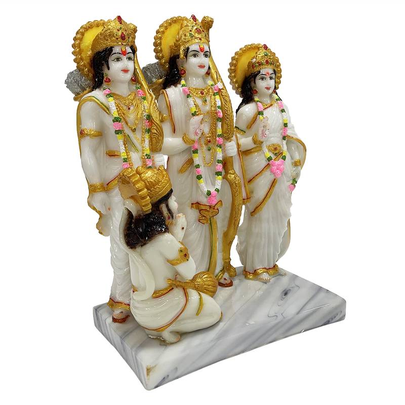 Chaque Decor  Ram Darbar Handpainted Idol For Success & Gifts/Pooja Room/Home Decoration