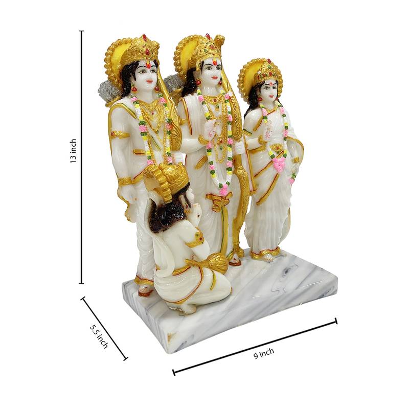 Chaque Decor  Ram Darbar Handpainted Idol For Success & Gifts/Pooja Room/Home Decoration