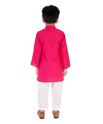 Pink Kurta With White Pajama 3
