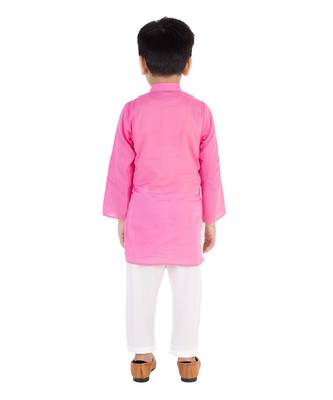 Pink Kurta With White Pajama 2