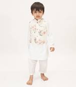 White Rose Nehru Jacket Set