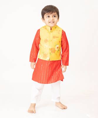 Yellow Rose Print Jacket Set 2