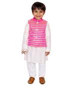 Pink Gota Nehru Jacket Set