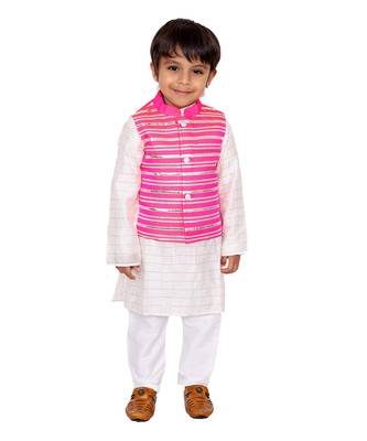 Pink Gota Nehru Jacket Set 2