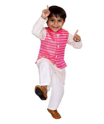 Pink Gota Nehru Jacket Set 3