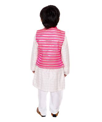 Pink Gota Nehru Jacket Set 5