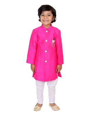 Pink Hand Embroidered Sherwani Set 1