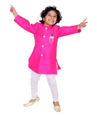 Pink Hand Embroidered Sherwani Set 3