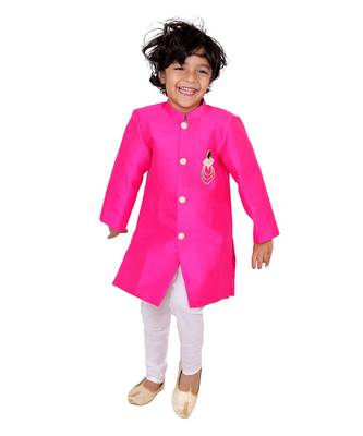 Pink Hand Embroidered Sherwani Set 4