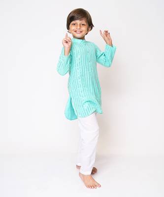 Sky Blue Sequin Detailed Kurta Set 3