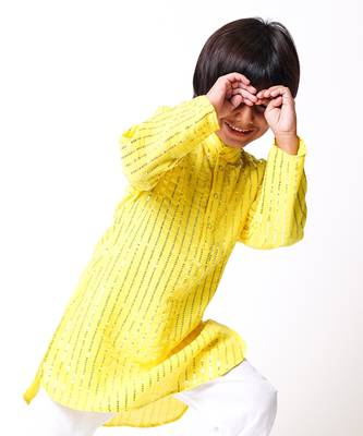 Yellow Sequin Detailed Kurta Set 2