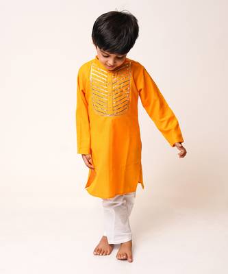 Orange Gota Kurta Set 2
