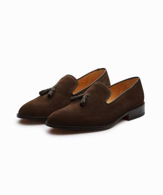 Brown Suede Full Grain Calf Leather Uppers  Shoes 1