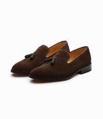 Brown Suede Full Grain Calf Leather Uppers  Shoes