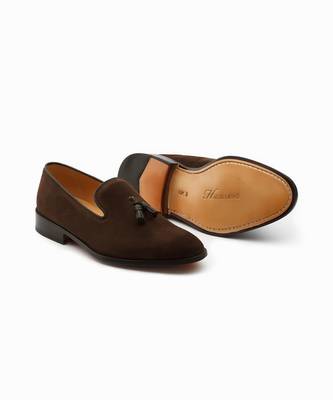 Brown Suede Full Grain Calf Leather Uppers  Shoes 4