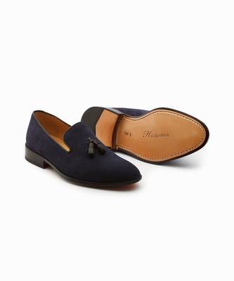 Navy Suede Full Grain Calf Leather Uppers  Shoes 4